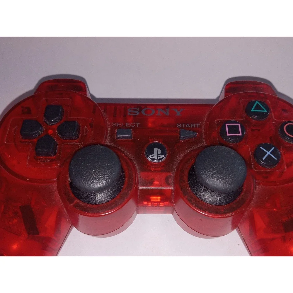 Official Sony DualShock 3 Wireless Controller – Crystal Red / Clear Red